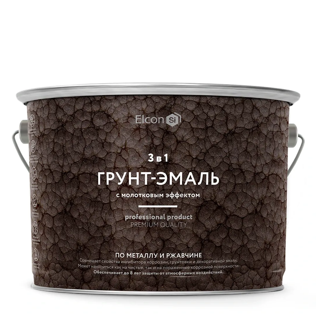 Грунт-эмаль Elcon Smith 3 в 1 с молотковым эффектом
