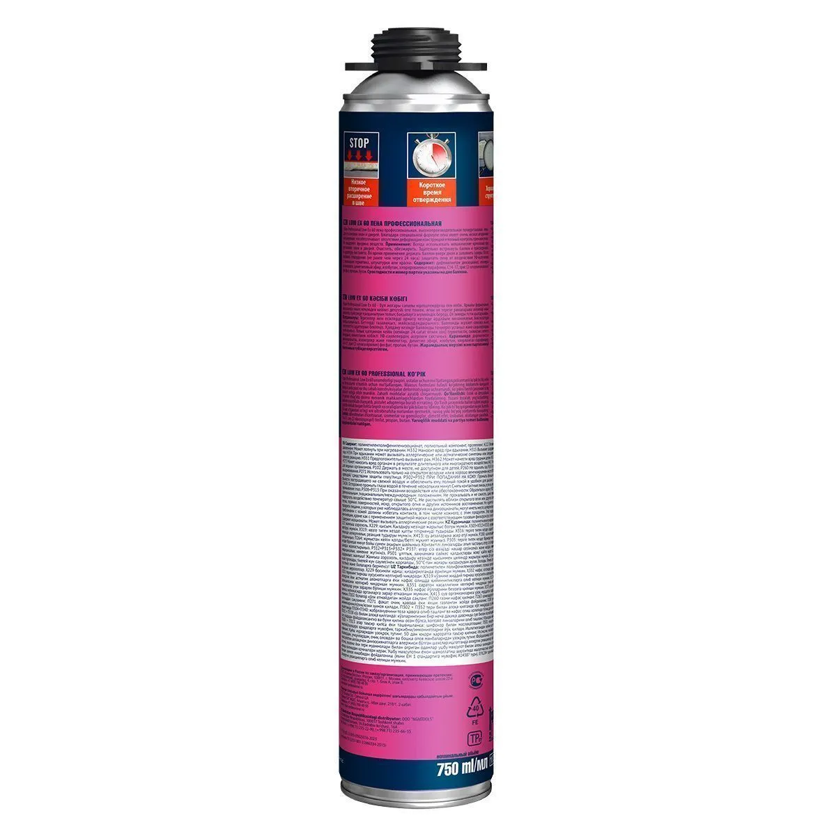 ПЕНА МОНТАЖНАЯ "TYTAN PROFESSIONAL LOW EX 60" ПРОФИ 750 МЛ ВСЕСЕЗОННАЯ (12)