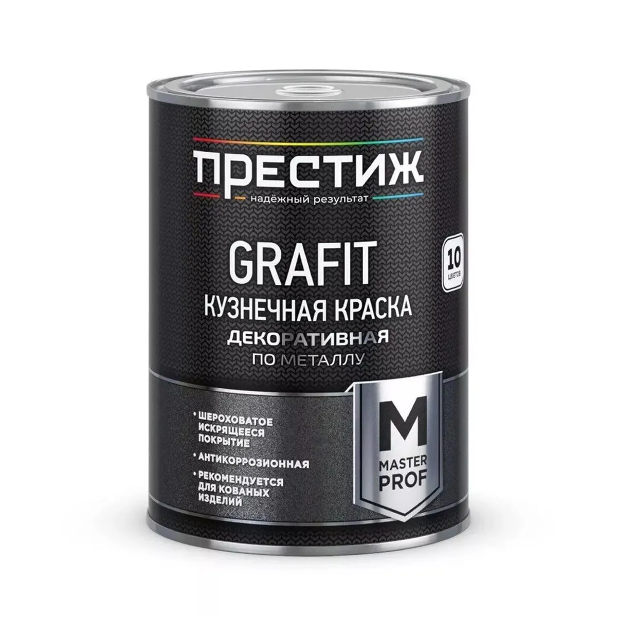 КРАСКА КУЗНЕЧНАЯ С ЭФФЕКТОМ "GRAFIT"  БРОНЗОВАЯ 0,9 КГ (6) "ПРЕСТИЖ"