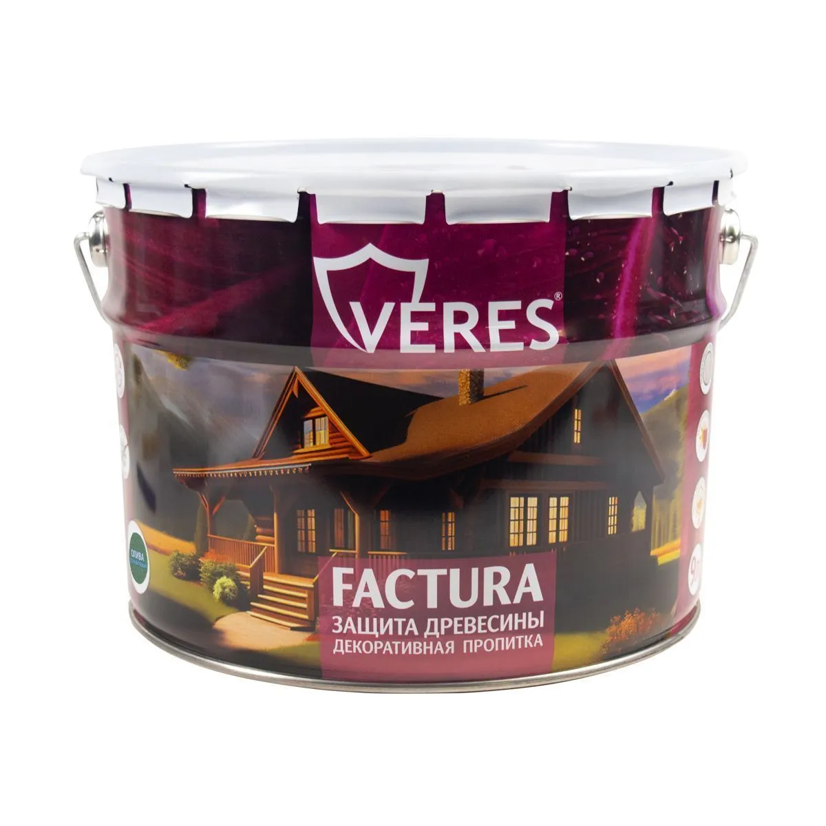 ПРОПИТКА ДЕКОРАТИВНАЯ "FACTURA" ОЛИВА 9 Л (1) "VERES"