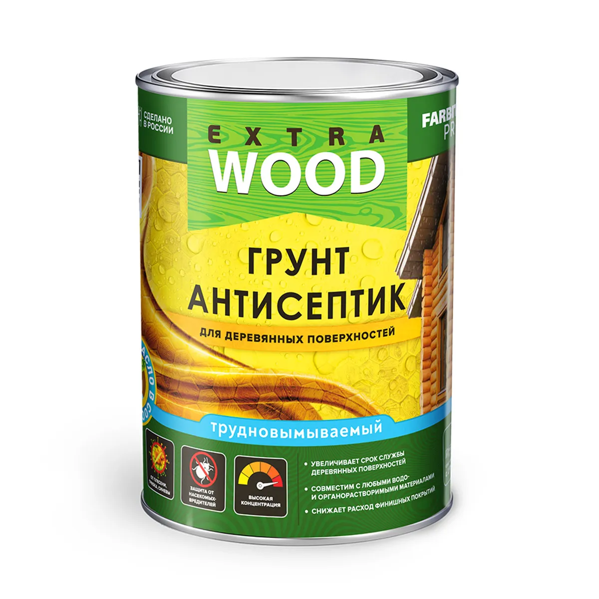 ГРУНТ-АНТИСЕПТИК ДЛЯ ДЕРЕВА 2,5 Л (1/6) "FARBITEX PROFI WOOD"