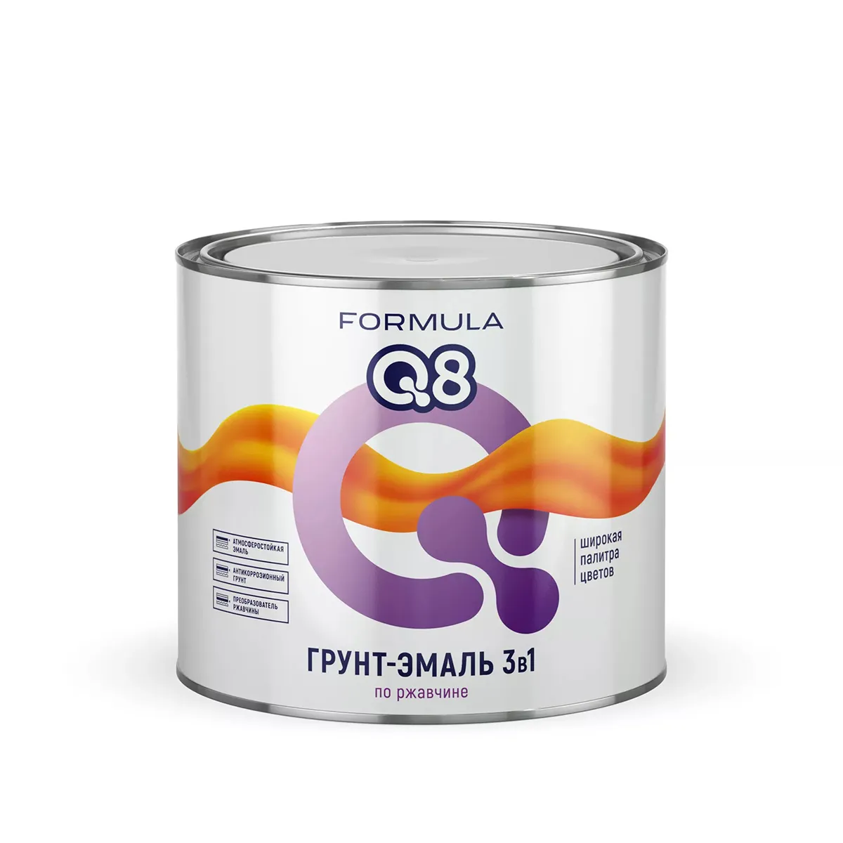ГРУНТ- ЭМАЛЬ ПО РЖАВЧИНЕ "FORMULA Q8"  ВИШНЕВАЯ  1,9 КГ (1/6)