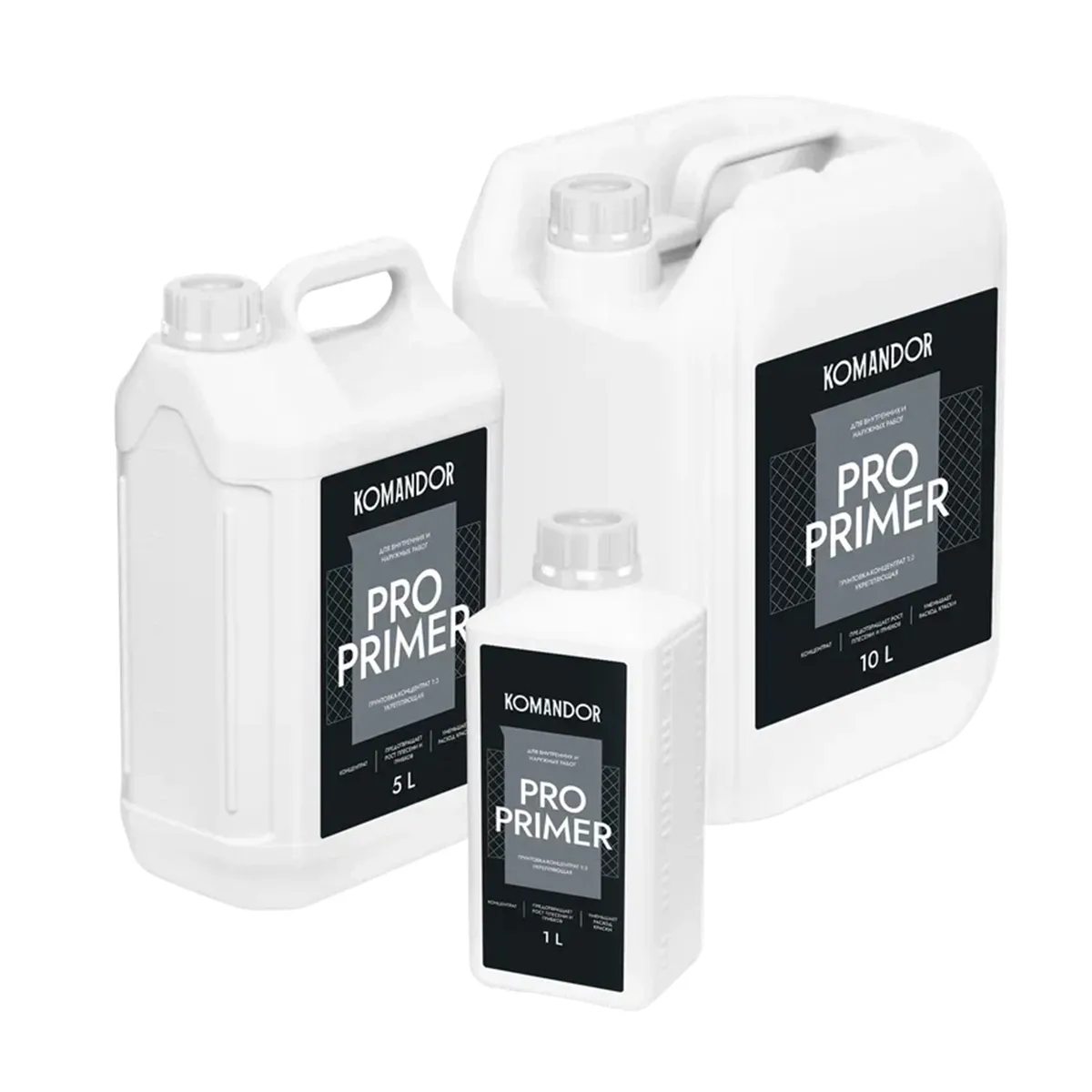 ГРУНТОВКА-КОНЦЕНТРАТ "PRO PRIMER" УНИВЕРС. 1 Л (1/6) "KOMANDOR"