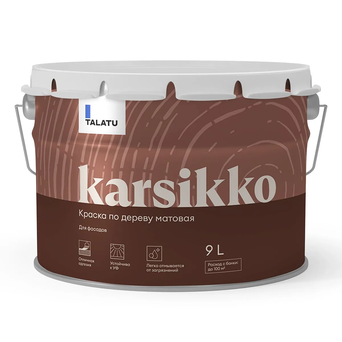 КРАСКА ПО ДЕРЕВУ "KARSIKKO" БАЗА С 9 Л (1) "TALATU"