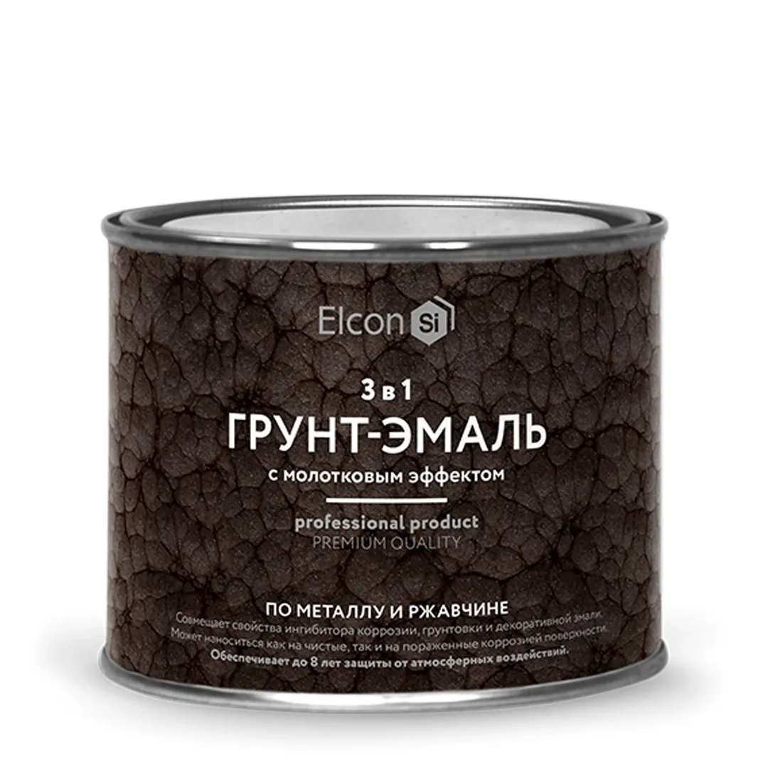 Грунт-эмаль Elcon Smith 3 в 1 с молотковым эффектом (0,4 кг, )