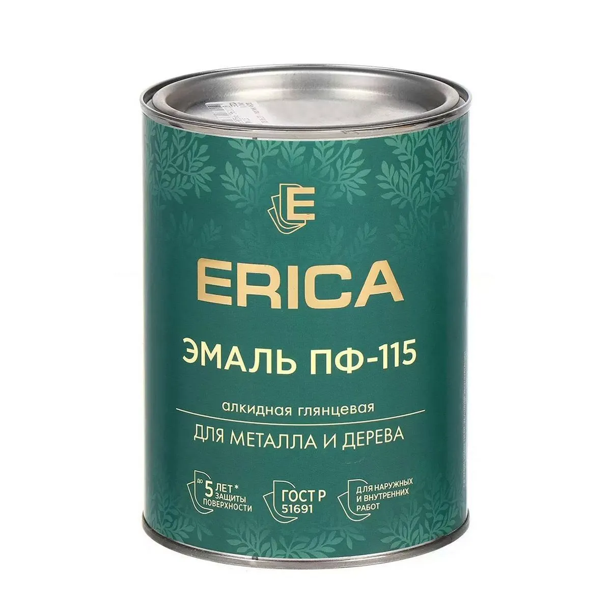 ЭМАЛЬ ПФ-115 "ERICA" ЯРКО-ЗЕЛЕНАЯ 1,8 КГ (6)