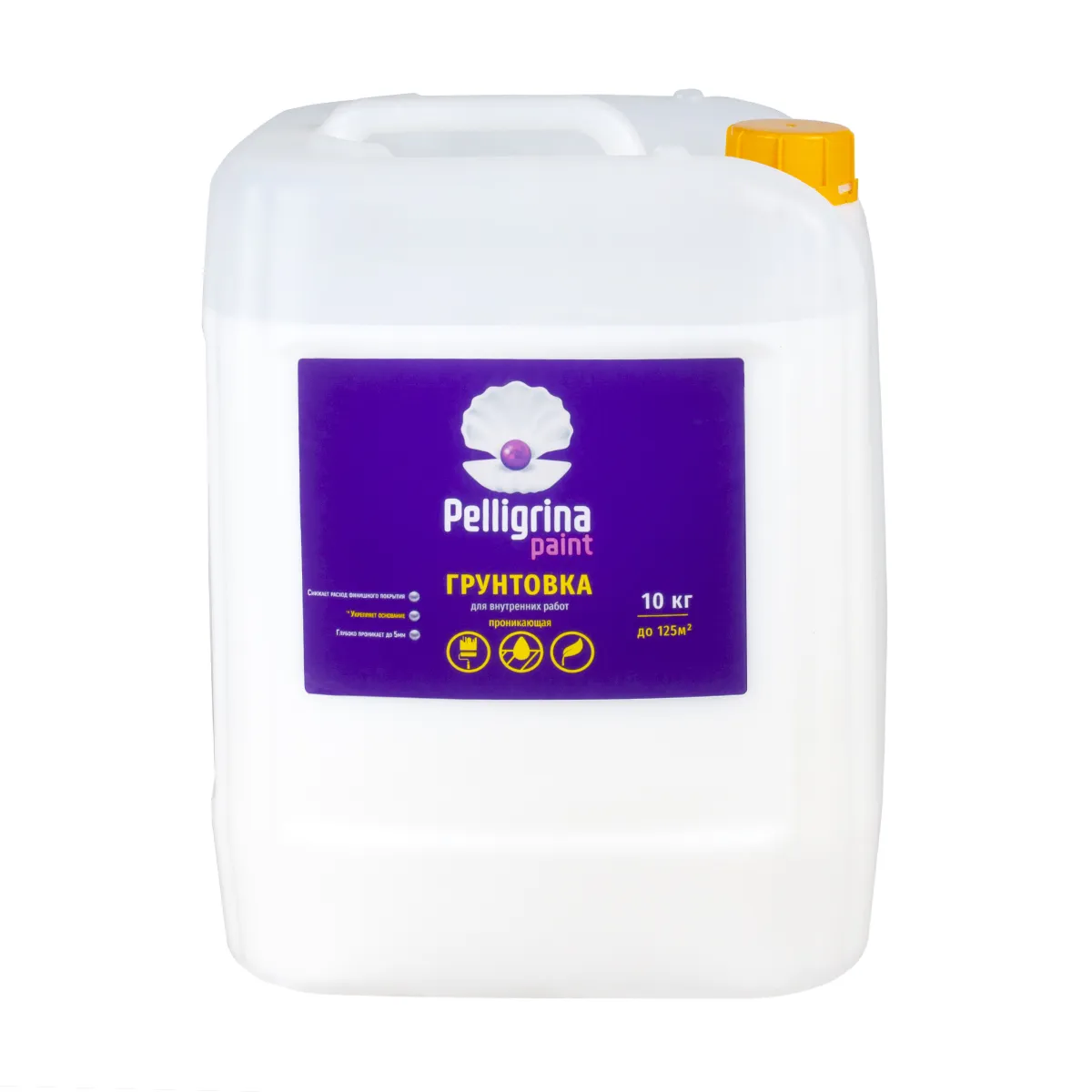 ГРУНТОВКА ПРОНИК. ДЛЯ ВНУТР. РАБОТ 10 КГ (1) "PELLIGRINA PAINT"