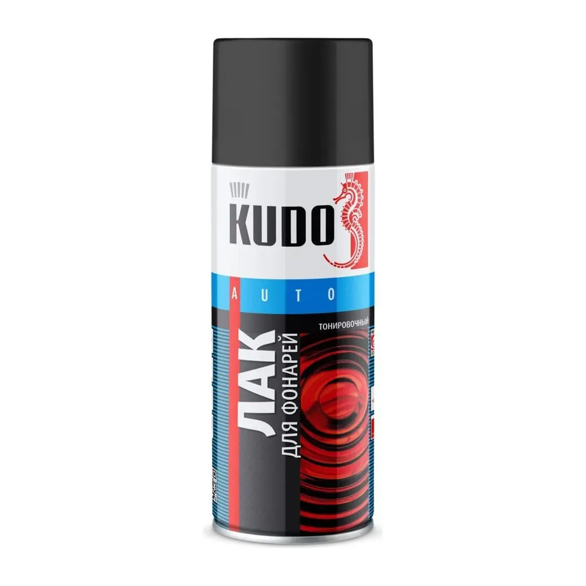ЛАК АЭРОЗОЛЬ ДЛЯ ТОНИРОВКИ ФАР ЧЕРНЫЙ 520 МЛ (6) "KUDO" KU-9021