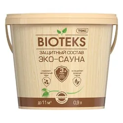 БИОТЕКС "ЭКО-САУНА" ЗАЩИТНЫЙ СОСТАВ П/МАТОВ. 0,9 Л (1/18) ТЕКС
