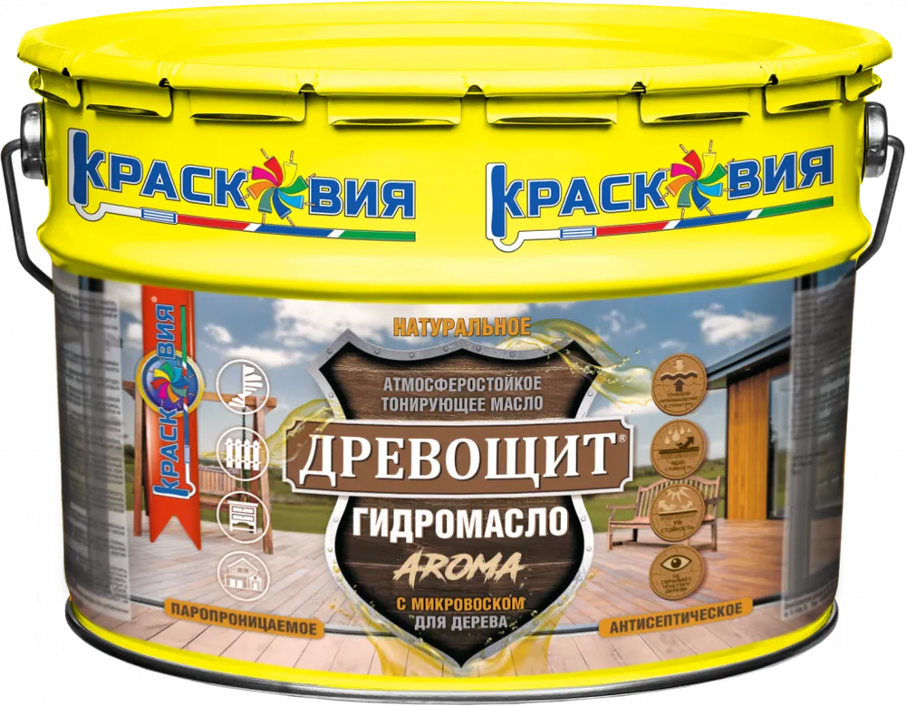 Древощит Гидромасло «Aroma» (атмосферостойкое масло с микровоском)