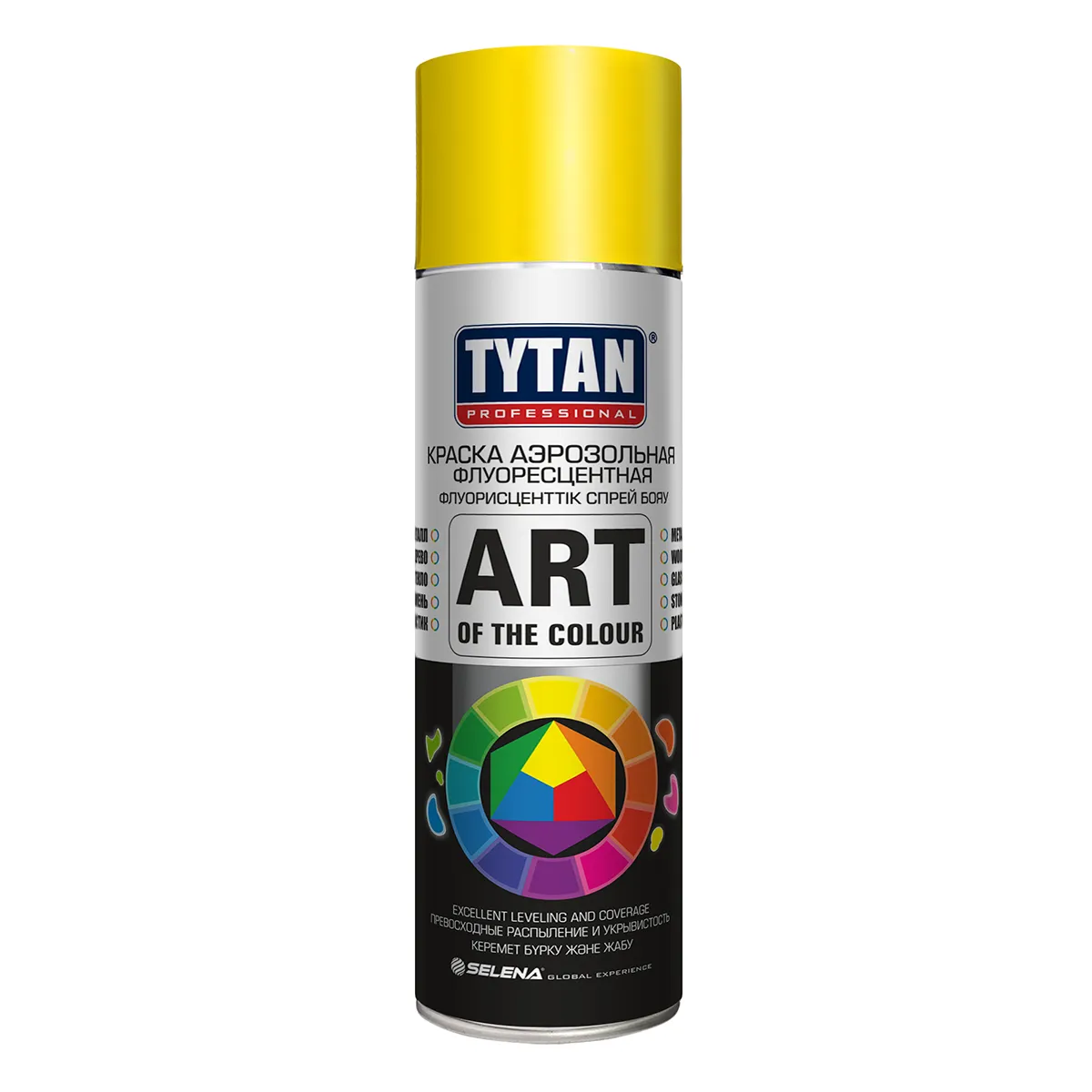 КРАСКА АЭРОЗОЛЬ ФЛУОРЕСЦЕНТ. "TYTAN PROFESSIONAL" ART ЖЕЛТАЯ 400 МЛ (12)