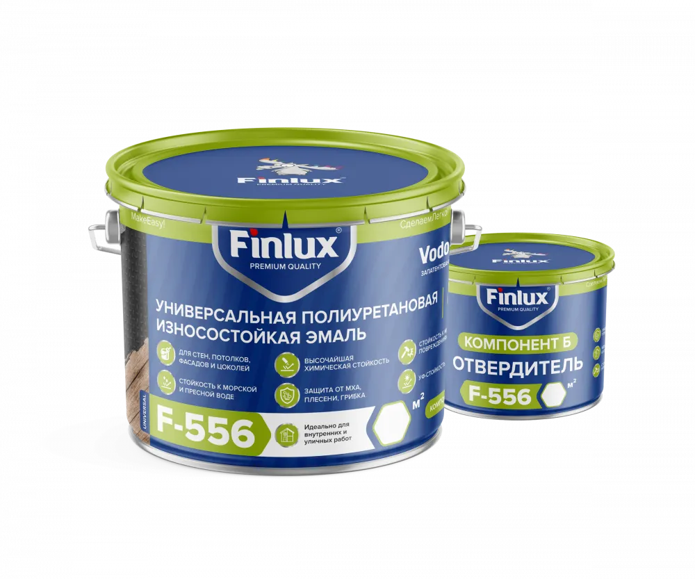 Finlux F-556 Universal Полиуретановая ударопрочная эмаль нового поколения с эффектом DiamondFlex.
