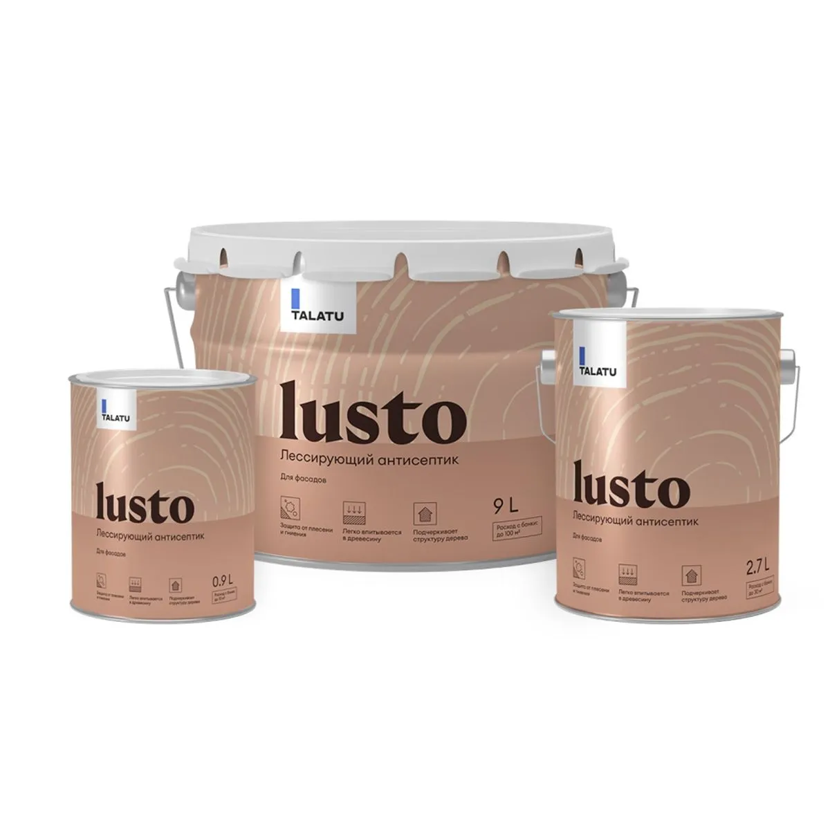 АНТИСЕПТИК ЛЕССИРУЮЩИЙ "LUSTO" БАЗА С 0,9 Л (1/6) "TALATU"