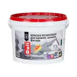 КРАСКА РЕЗИНОВАЯ "DALI" ЗЕЛЕНАЯ 12 КГ (1) "РОГНЕДА"