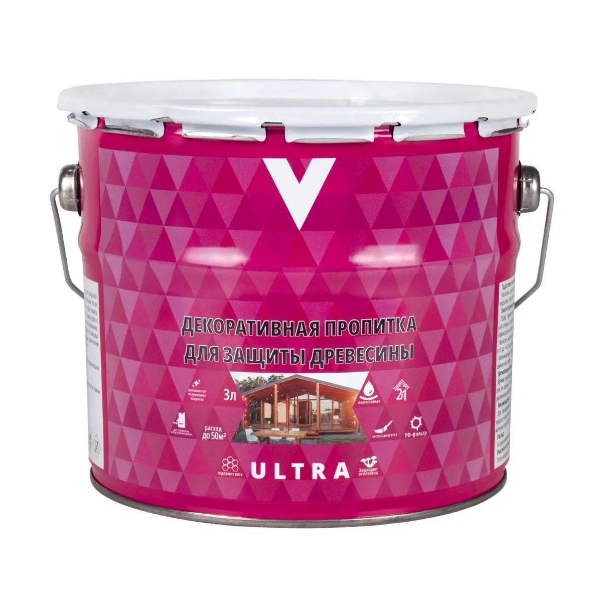 ПРОПИТКА ДЕКОРАТИВНАЯ "ULTRA" ПАЛИСАНДР  2,5 Л (1/4) "V"