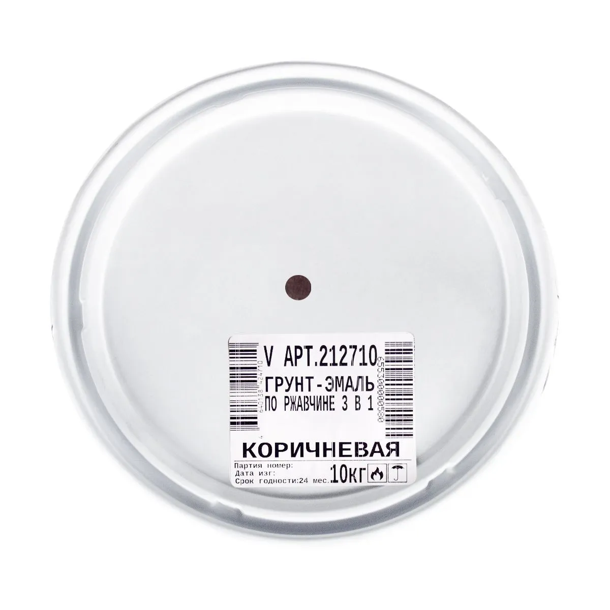 ГРУНТ- ЭМАЛЬ ПО РЖАВЧИНЕ 3 В 1 КОРИЧНЕВАЯ 10 КГ (1) "V"