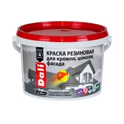 КРАСКА РЕЗИНОВАЯ "DALI" ЗЕЛЕНАЯ  3 КГ (1) "РОГНЕДА"