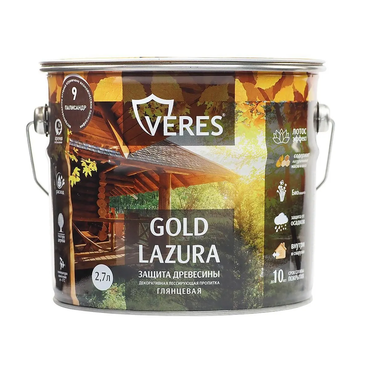ВЕРЕС GOLD № 9 ПАЛИСАНДР  2,7 Л (1/4) "VERES" VG-17