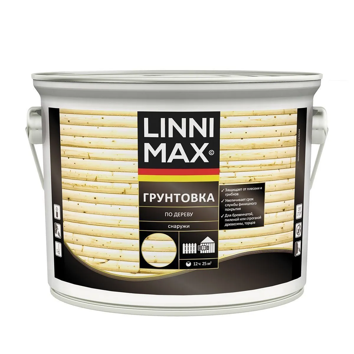 ГРУНТОВКА ПО ДЕРЕВУ 2,5 Л (1/4) "LINNIMAX"