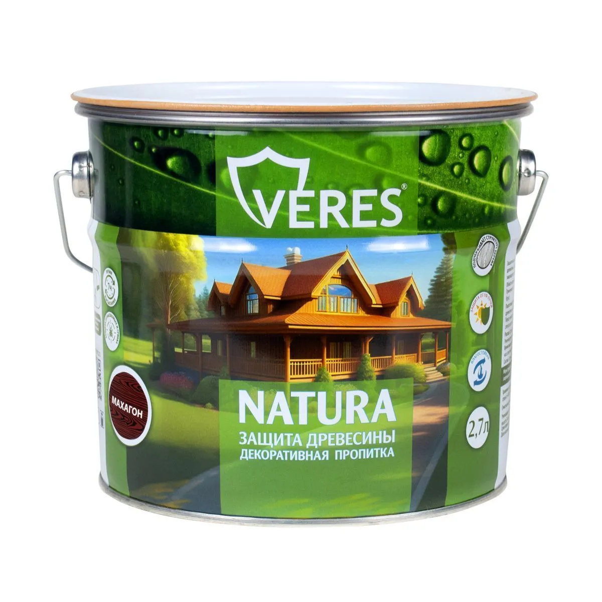 ПРОПИТКА ДЕКОРАТИВНАЯ "NATURA" МАХАГОН 2,7 Л (1/4) "VERES"