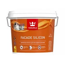 КРАСКА "FACADE SILICON"  5 Л (1) АКРИЛОВАЯ ДЛЯ ФАСАДОВ И ЦОКОЛЕЙ "ТИККУРИЛА"