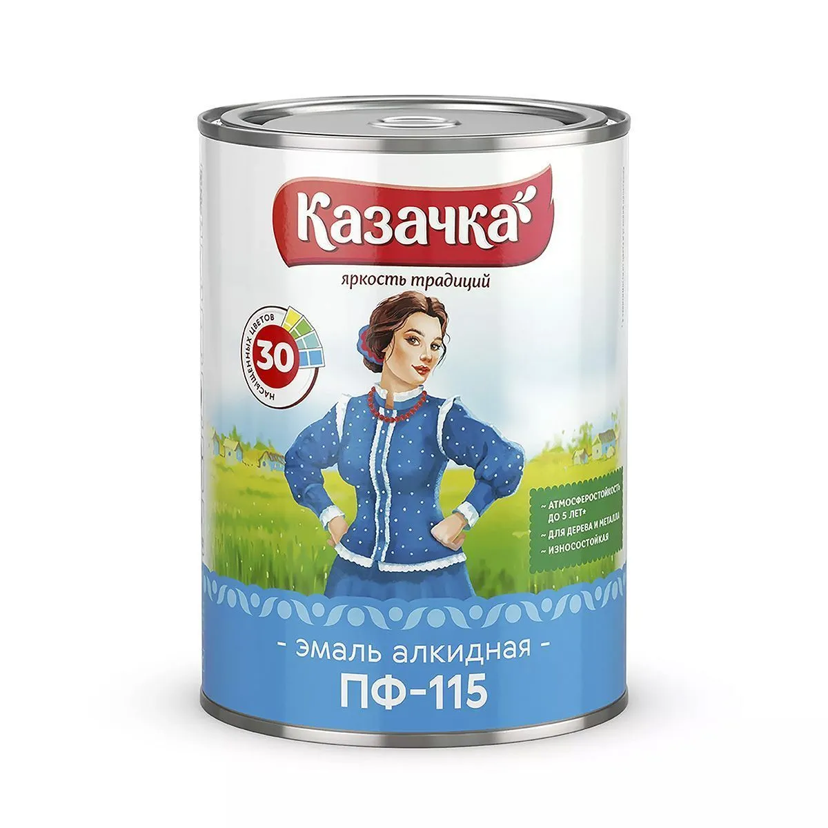 ЭМАЛЬ ПФ-115  "КАЗАЧКА" САЛАТНАЯ  0,9 КГ (14)