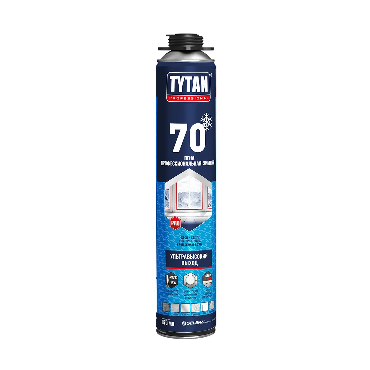 ПЕНА МОНТАЖНАЯ "TYTAN PROFESSIONAL 70" ПРОФИ 870 МЛ ЗИМНЯЯ (12/672) 63630