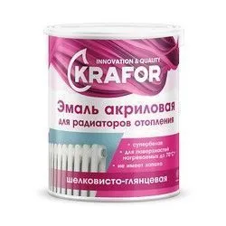 ЭМАЛЬ АКРИЛОВАЯ  ДЛЯ РАДИАТОРОВ СУПЕРБЕЛАЯ 3 КГ (1) "KRAFOR"