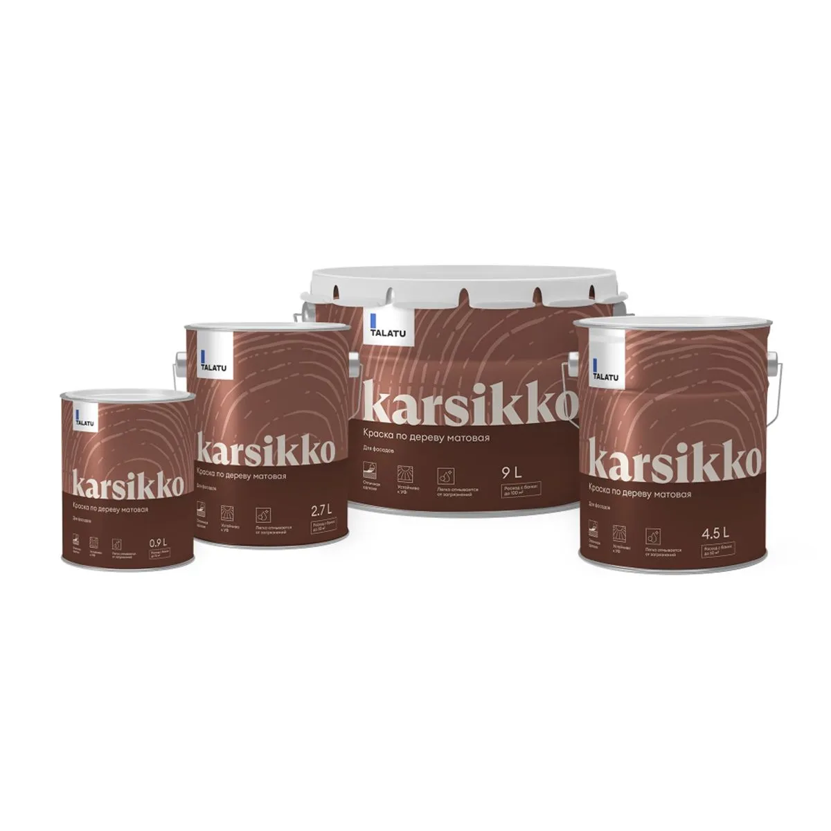 КРАСКА ПО ДЕРЕВУ "KARSIKKO" БАЗА С 2,7 Л (1) "TALATU"