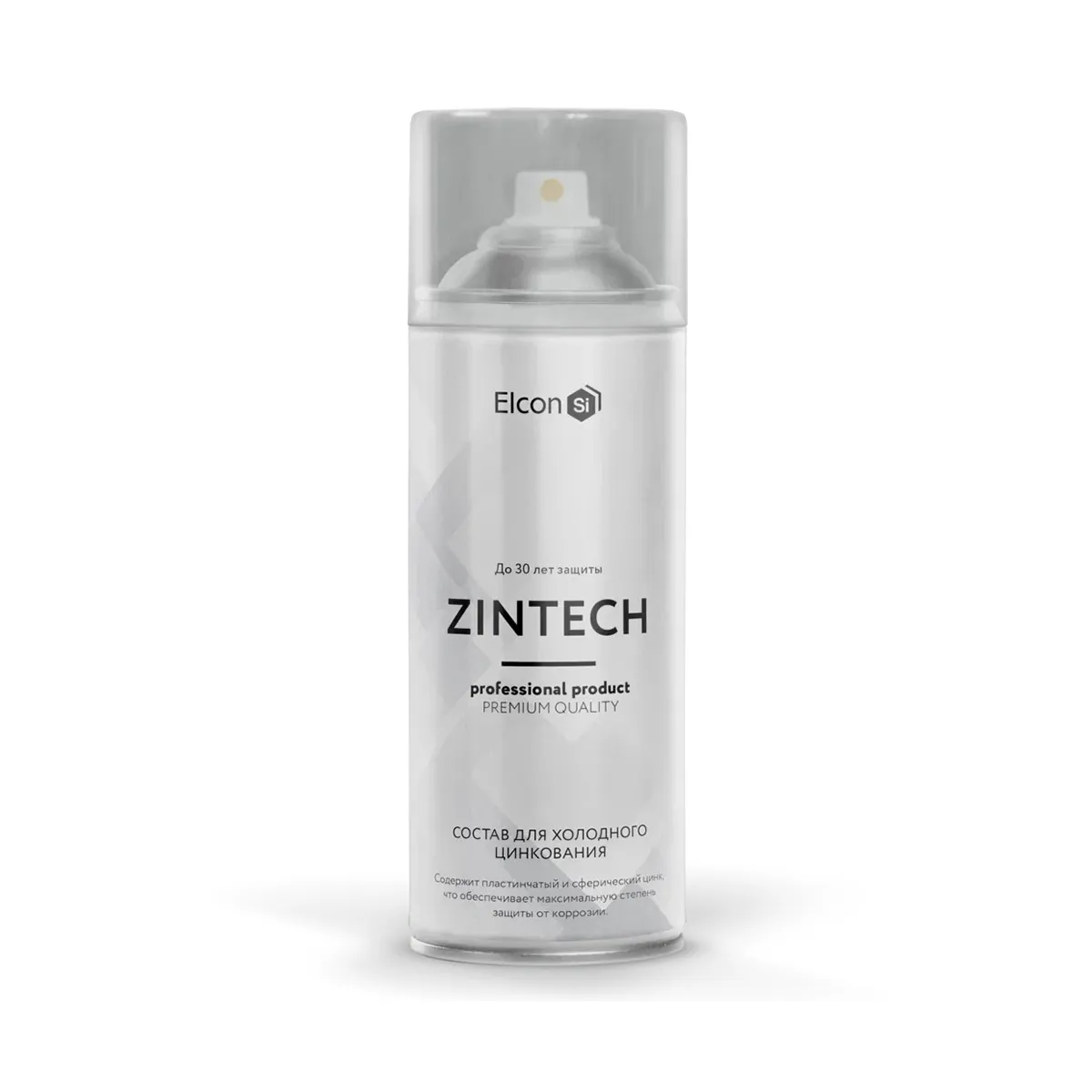 ГРУНТ АЭРОЗОЛЬ ЦИНКОНАПОЛНЕННЫЙ (СОСТАВ ДЛЯ ХОЛОДНОГО ЦИНКОВАНИЯ) "ZINTECH" СЕРЫЙ 520 МЛ (1/12) "ELCON"