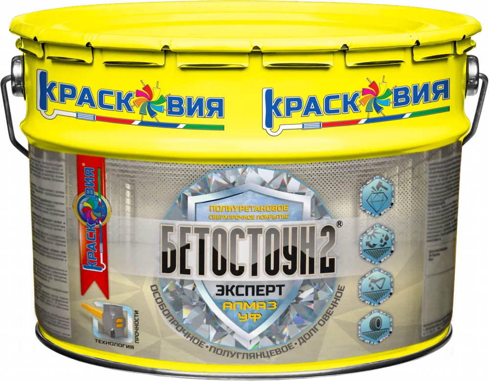 Бетостоун-2 Эксперт «Алмаз» (УФ) (полиуретановая УФ-стойкая эмаль для бетонных полов)