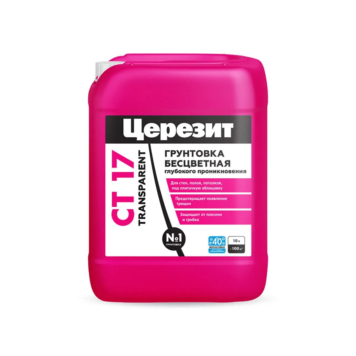ГРУНТОВКА УКРЕПЛЯЮЩАЯ  CT 17 TRANSPARENT 10 Л ЗИМА (1) "CERESIT"