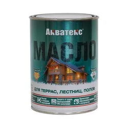 МАСЛО ДЛЯ ТЕРРАС, ЛЕСТНИЦ, ПОЛОВ "АКВАТЕКС" БЕСЦВЕТНОЕ 0,75 Л (1/6) "РОГНЕДА"