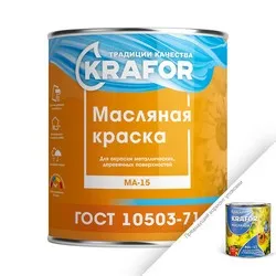 КРАСКА МА-15 ЖЕЛТАЯ  2,5 КГ (1/6) "KRAFOR"