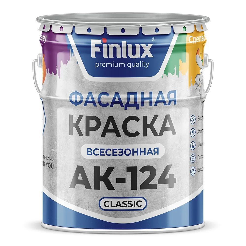 Finlux АК-124 Classic Фасадная краска всесезонная