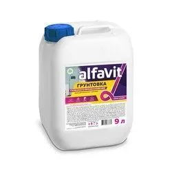 ГРУНТОВКА ГЛУБОКОГО ПРОНИК. ДЛЯ НАРУЖ./ВНУТР. РАБОТ "ALFAVIT" 5 Л (1) СЕРИЯ АЛЬФА