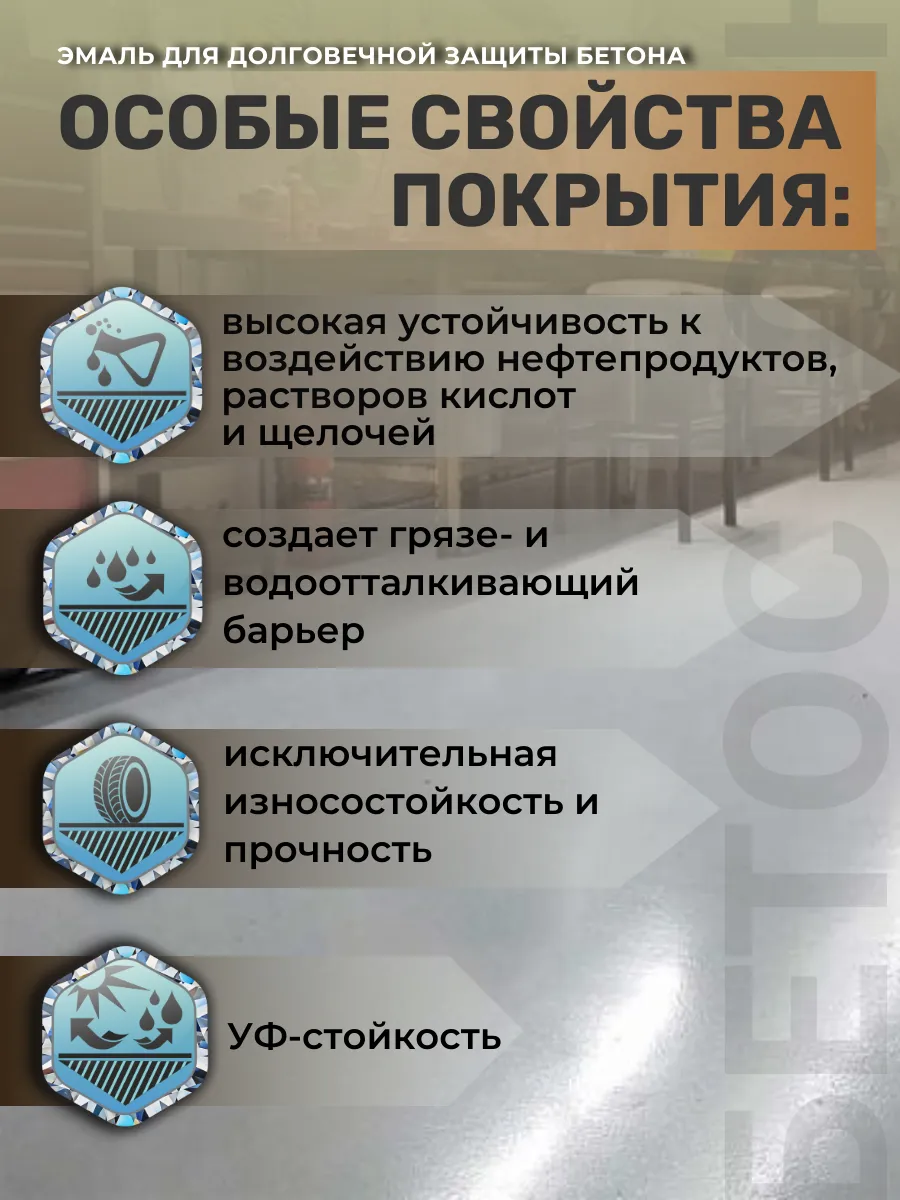 Бетостоун-2 Эксперт «Алмаз» (УФ) (полиуретановая УФ-стойкая эмаль для бетонных полов)