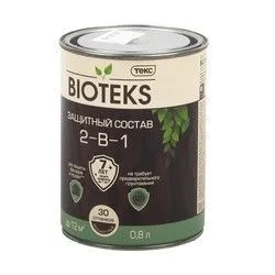 БИОТЕКС БЕСЦВЕТНЫЙ  0,8 Л (1/14) ЗАЩИТНЫЙ СОСТАВ  2 В 1 ТЕКС