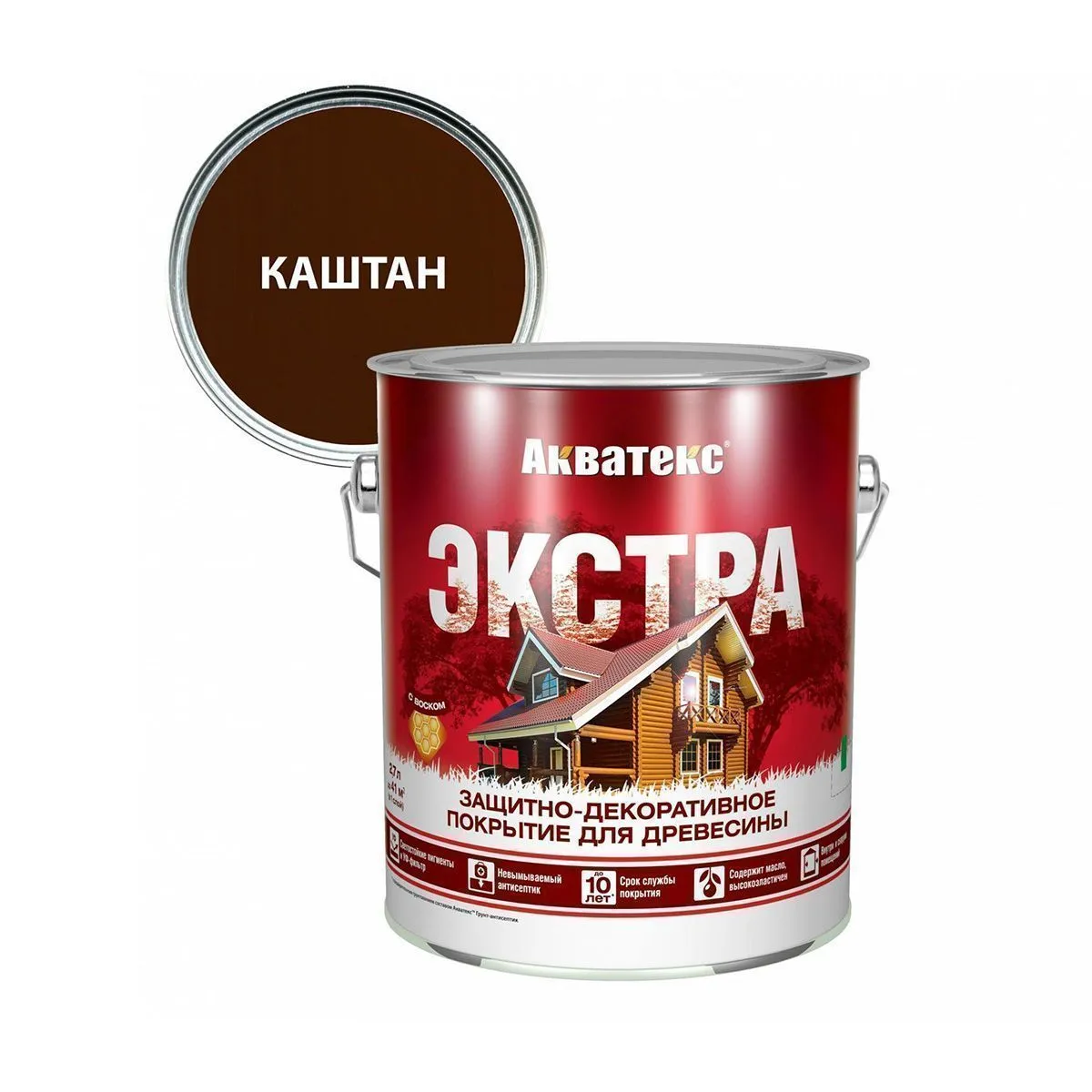 АКВАТЕКС-ЭКСТРА КАШТАН 2,7 Л (1/4) "РОГНЕДА"