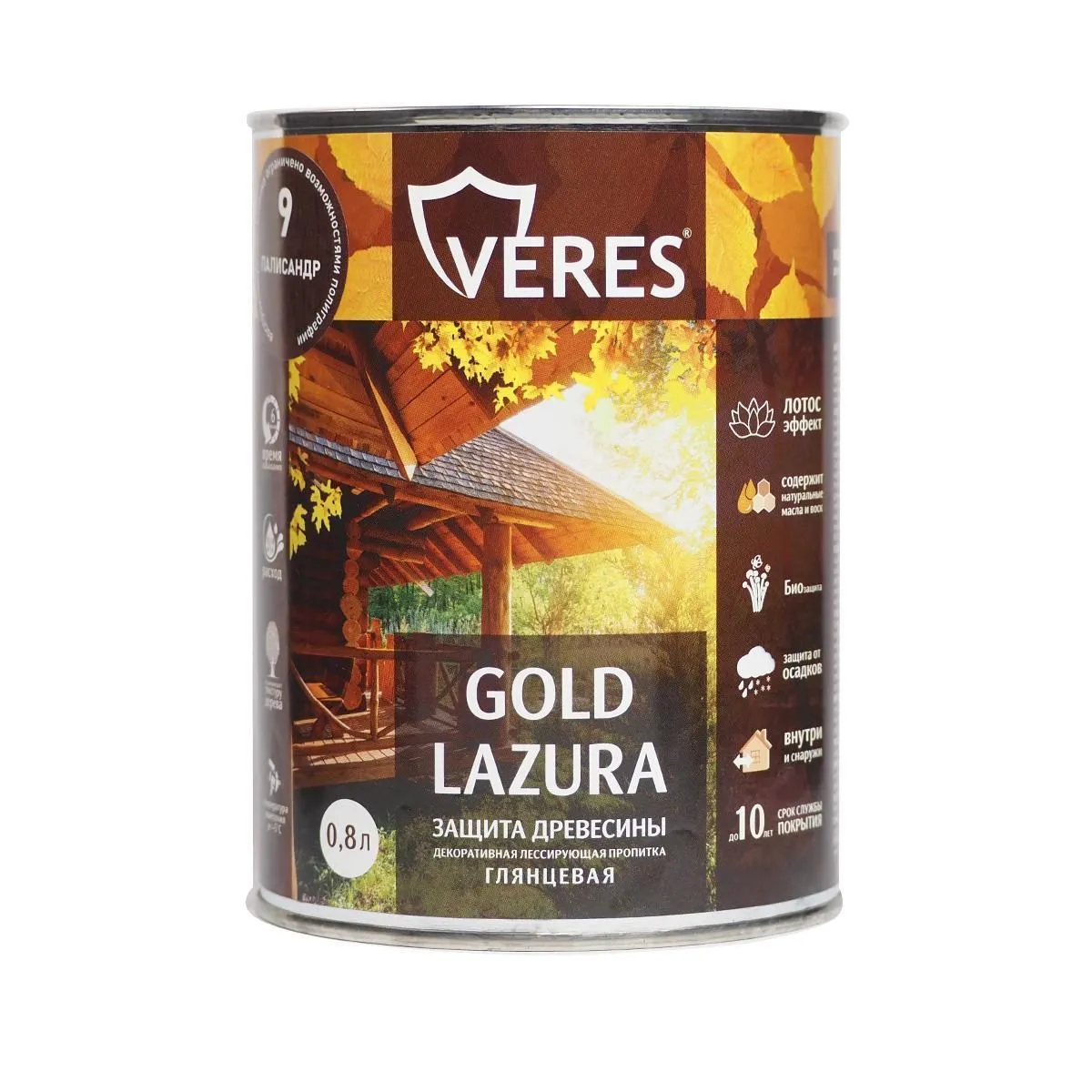ВЕРЕС GOLD № 9 ПАЛИСАНДР  0,8 Л (1/14) "VERES" VG-16