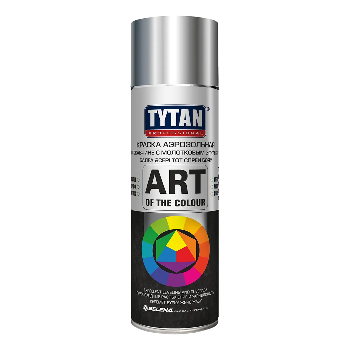 КРАСКА АЭРОЗОЛЬ ПО РЖАВЧИНЕ МОЛОТКОВАЯ "TYTAN PROFESSIONAL" ART СЕРЕБРО 400 МЛ (12)