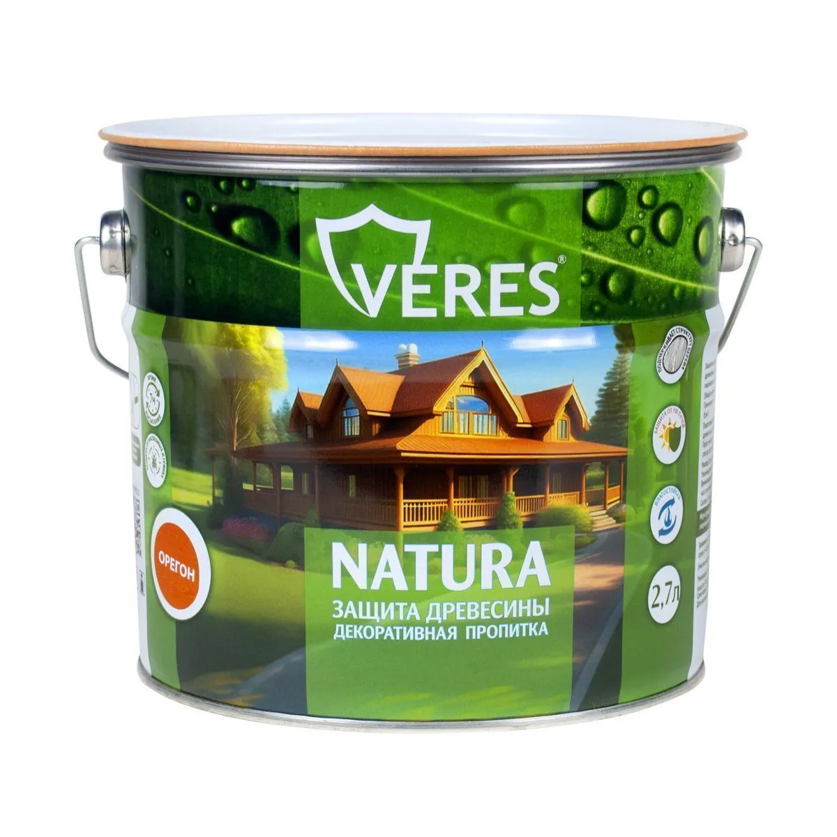 ПРОПИТКА ДЕКОРАТИВНАЯ "NATURA" ОРЕГОН 2,7 Л (1/4) "VERES"