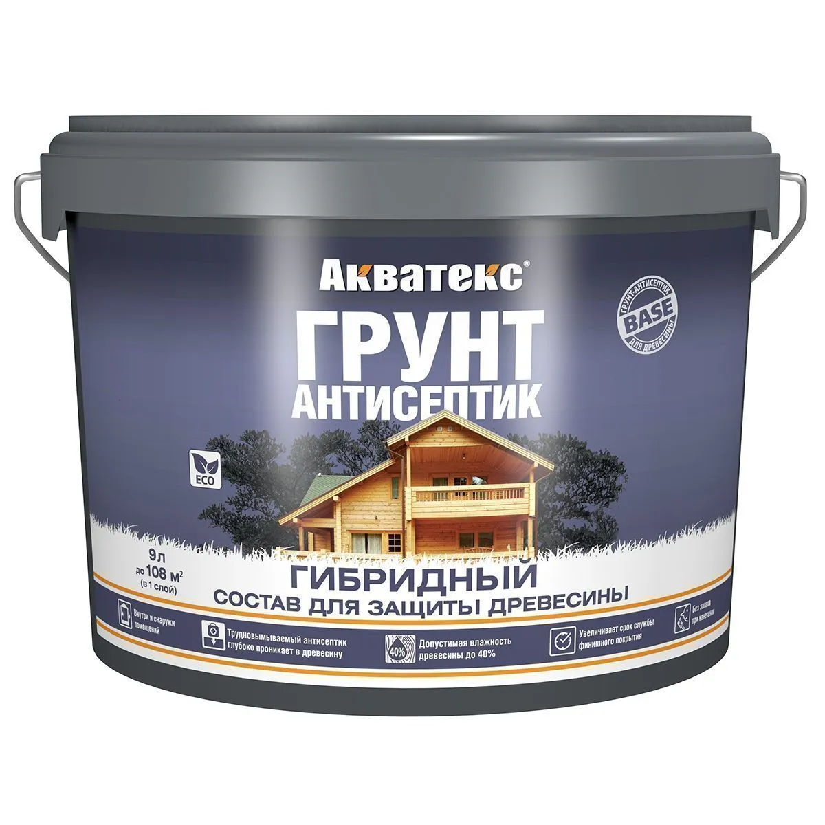 АКВАТЕКС ГРУНТ-АНТИСЕПТИК ГИБРИДНЫЙ 9 Л (1) "РОГНЕДА"