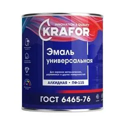 ЭМАЛЬ ПФ-115 БЕЛАЯ МАТОВАЯ 2,7 КГ (1/6) "KRAFOR"