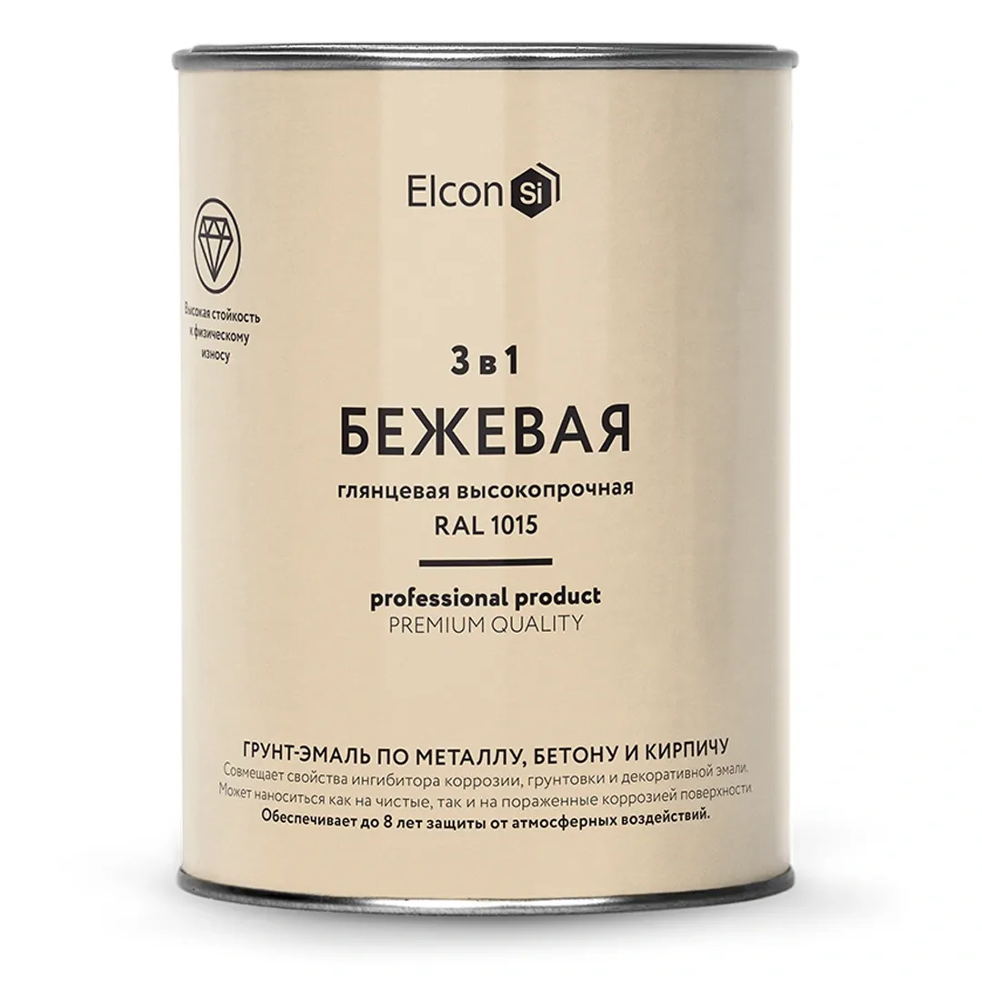 Грунт-эмаль Elcon 3 в 1 высокопрочная по металлу, бетону и кирпичу