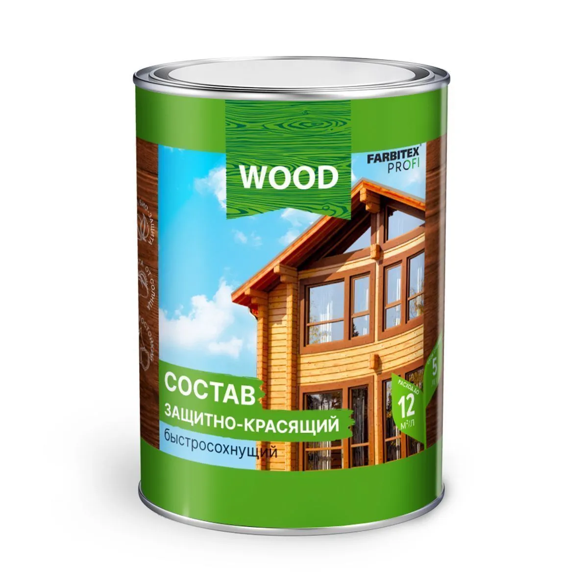 СОСТАВ ЗАЩИТНО-КРАСЯЩИЙ БЫСТРОСОХНУЩИЙ ПАЛИСАНДР 2,7 Л (4) "FARBITEX PROFI WOOD"