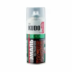 КРАСКА АЭРОЗОЛЬ ПО РЖАВЧИНЕ МОЛОТКОВАЯ ЧЕРНАЯ МЕДЬ 520 МЛ (1/12) "KUDO" KU-3015