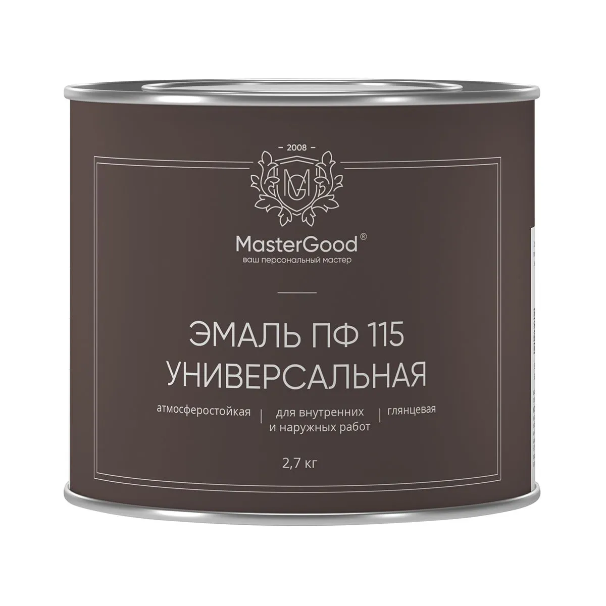 ЭМАЛЬ ПФ-115 БЕЛАЯ 2,7 КГ (1/6) "MASTERGOOD"