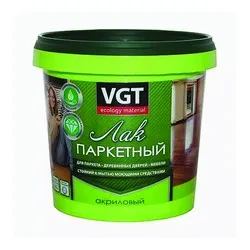 ЛАК АКРИЛОВЫЙ ПАРКЕТНЫЙ ГЛЯНЦ.  0,9 КГ (1/6)  "ВГТ"
