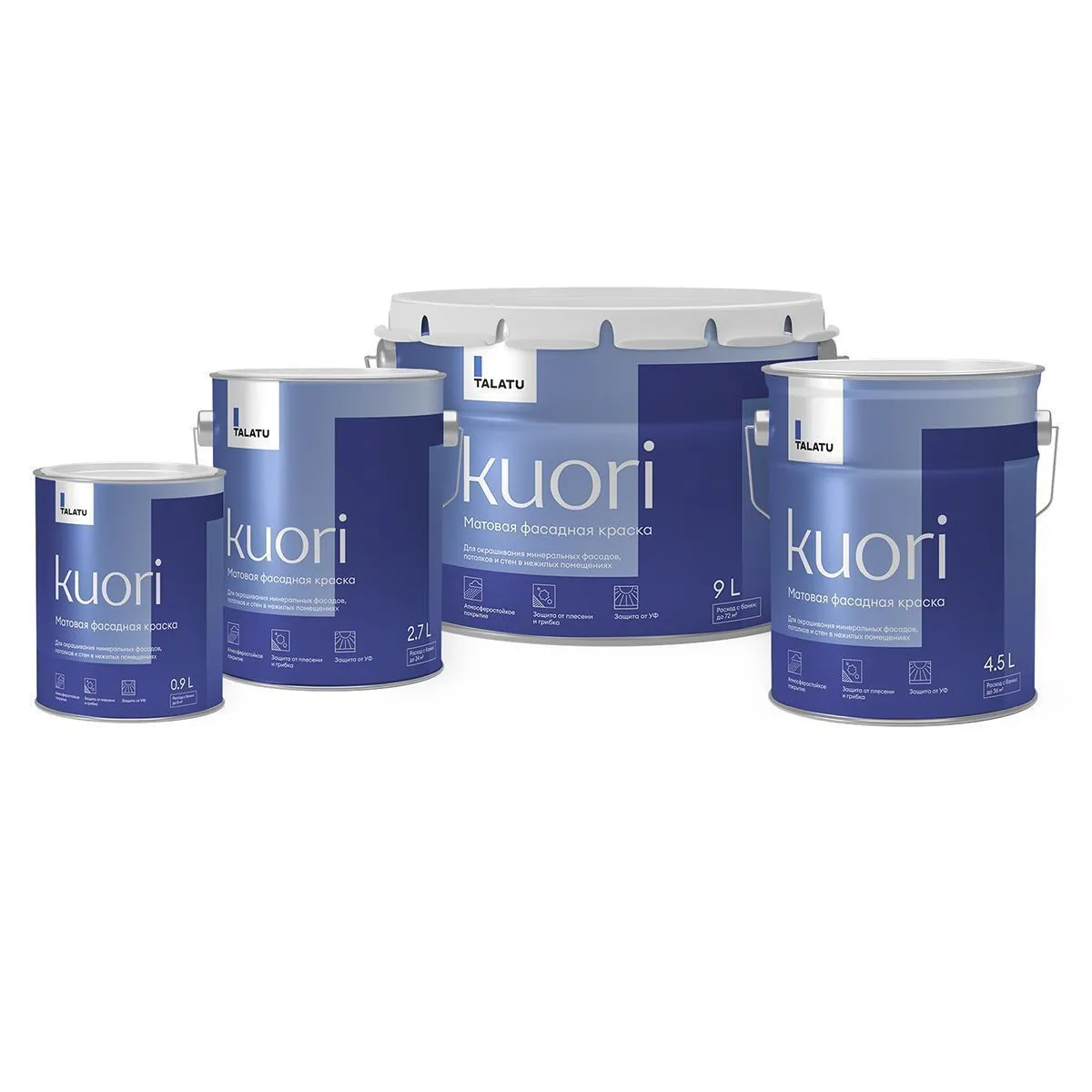 КРАСКА ФАСАДНАЯ "KUORI" АТМОСФЕРОСТОЙКАЯ БАЗА А 9 Л (1) "TALATU"